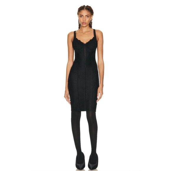 Balenciaga Mini Lingerie Dress Black Underwire Lace - Picture 1 of 3